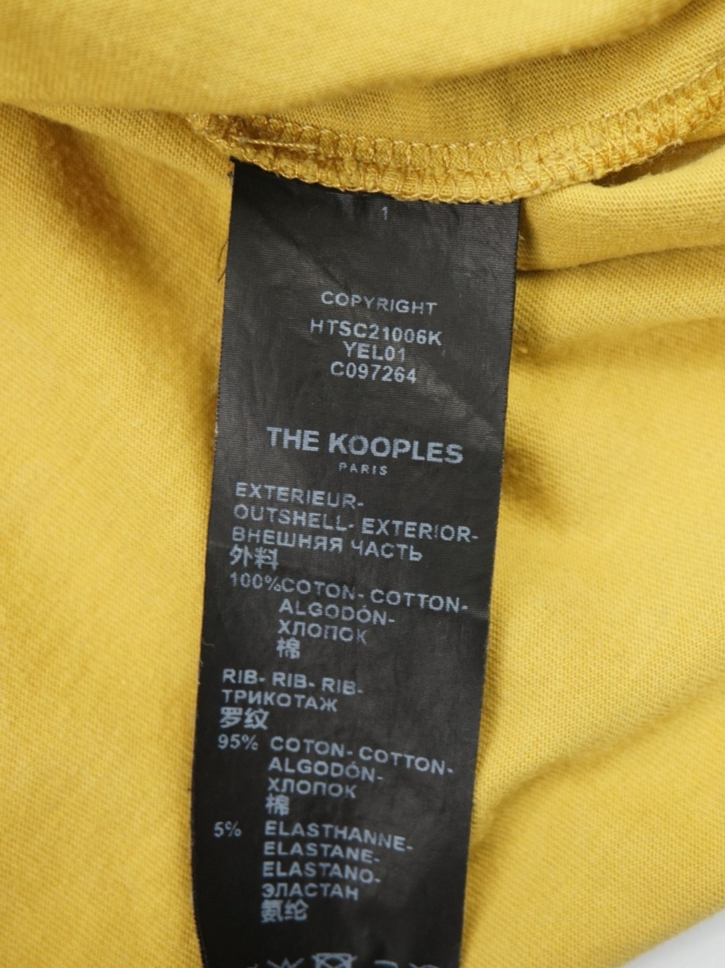 T-shirt jaune à logo - The Kooples