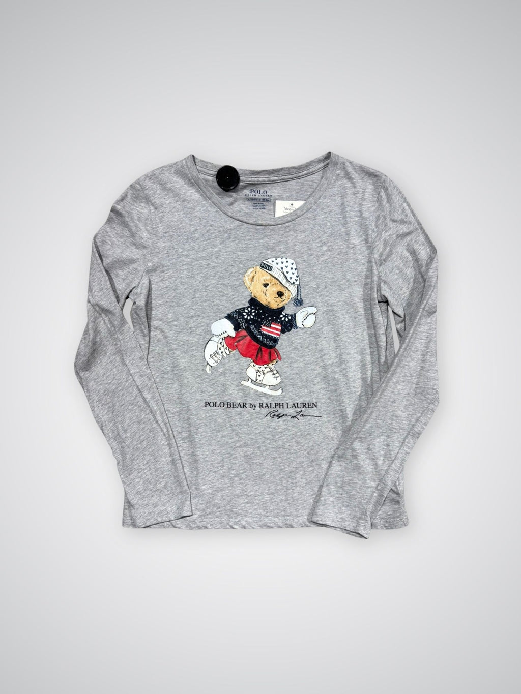 T-shirt Ralph Lauren Bear gris (XS/S femme)
