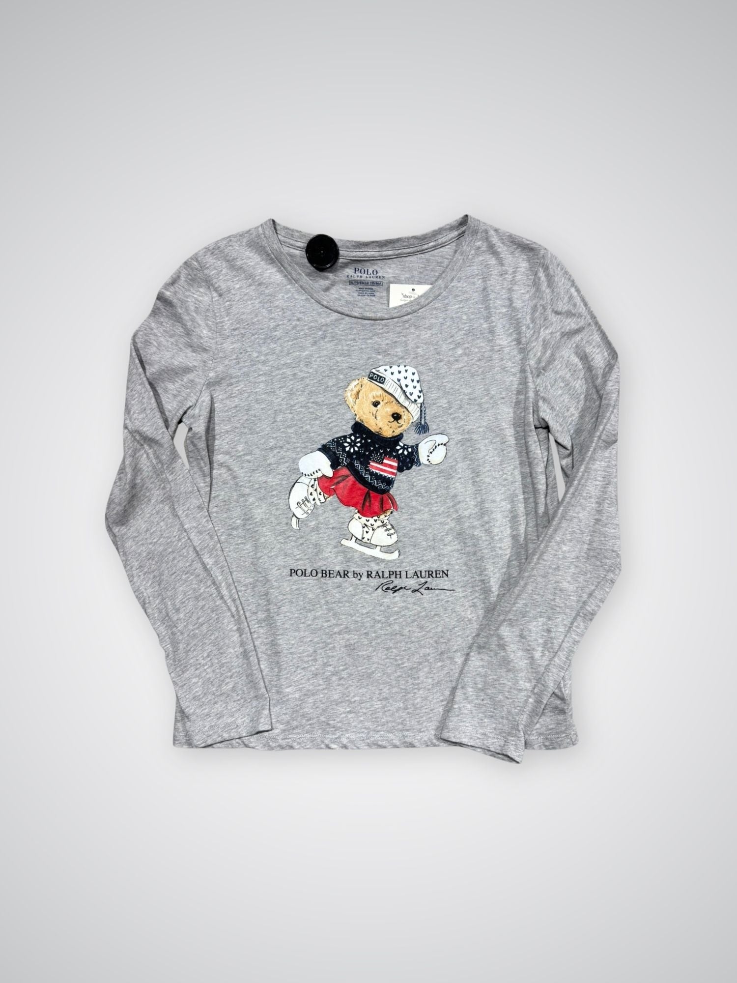 T-shirt Ralph Lauren Bear gris (XS/S femme)