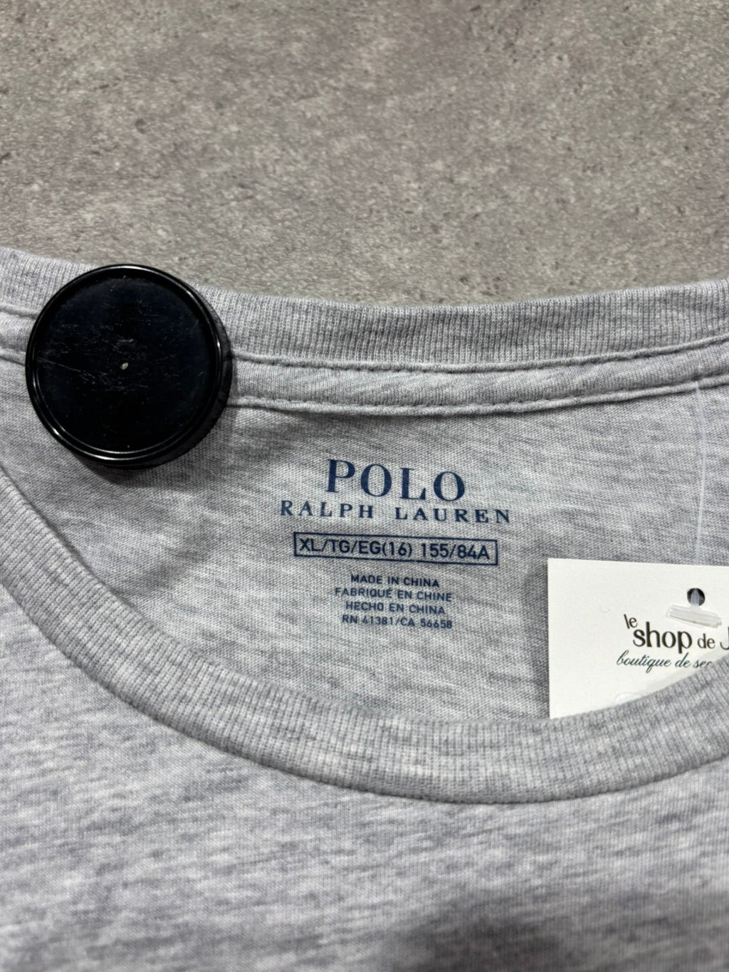 T-shirt Ralph Lauren Bear gris (XS/S femme)