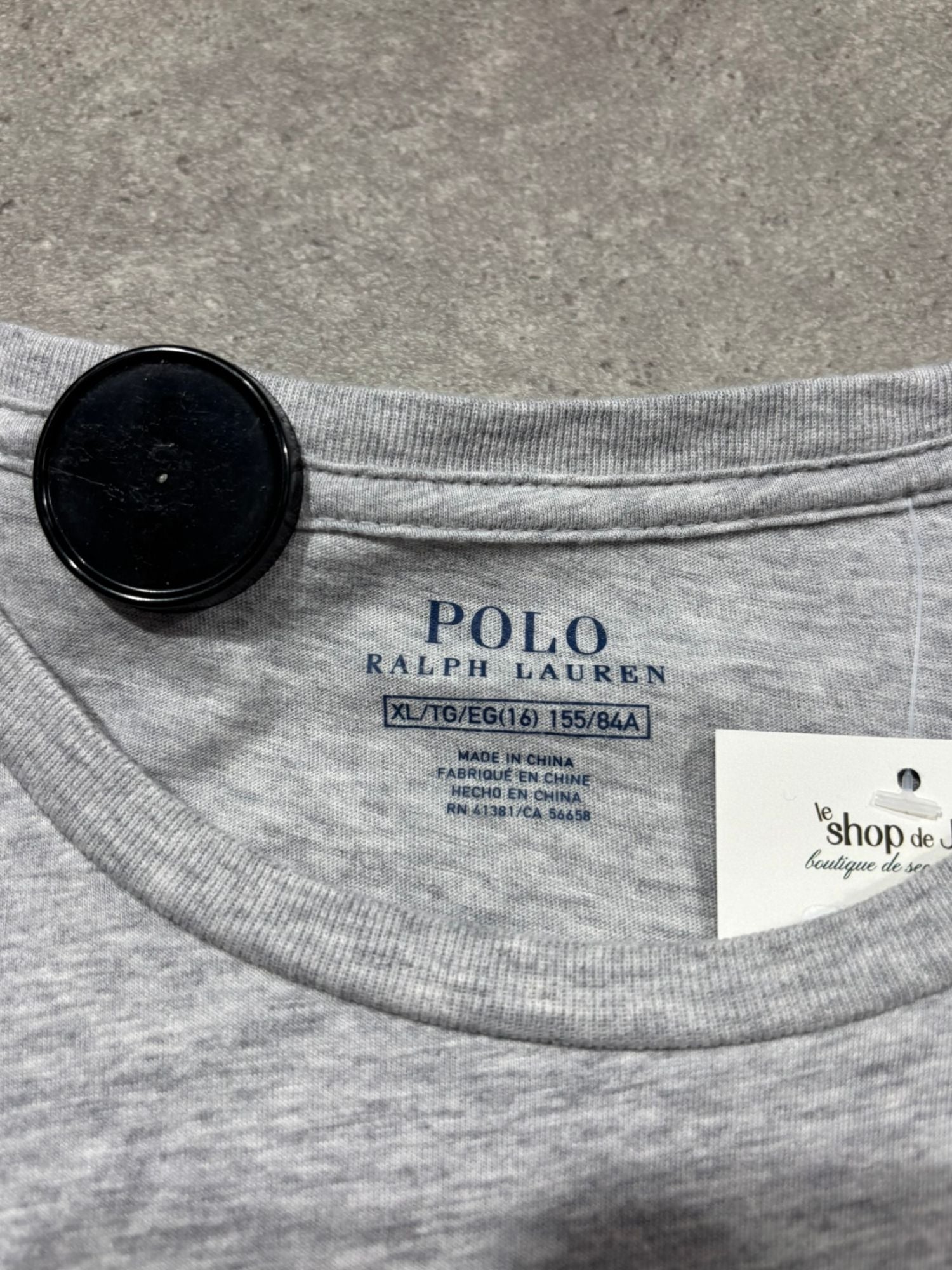T-shirt Ralph Lauren Bear gris (XS/S femme)