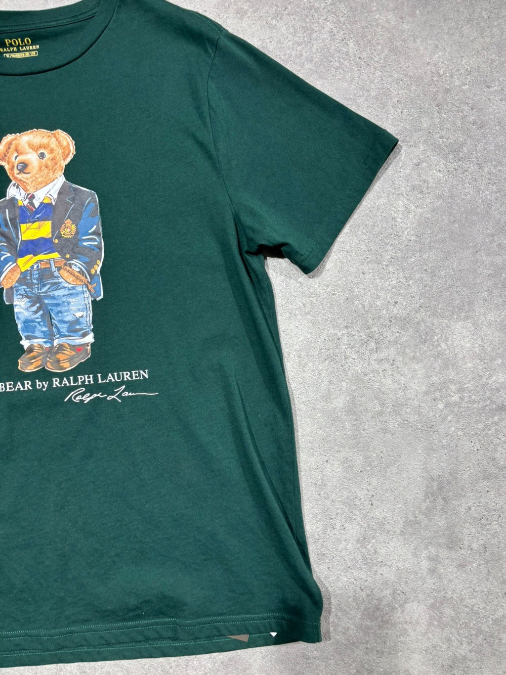 T-shirt Ralph Lauren Bear vert (S/M)