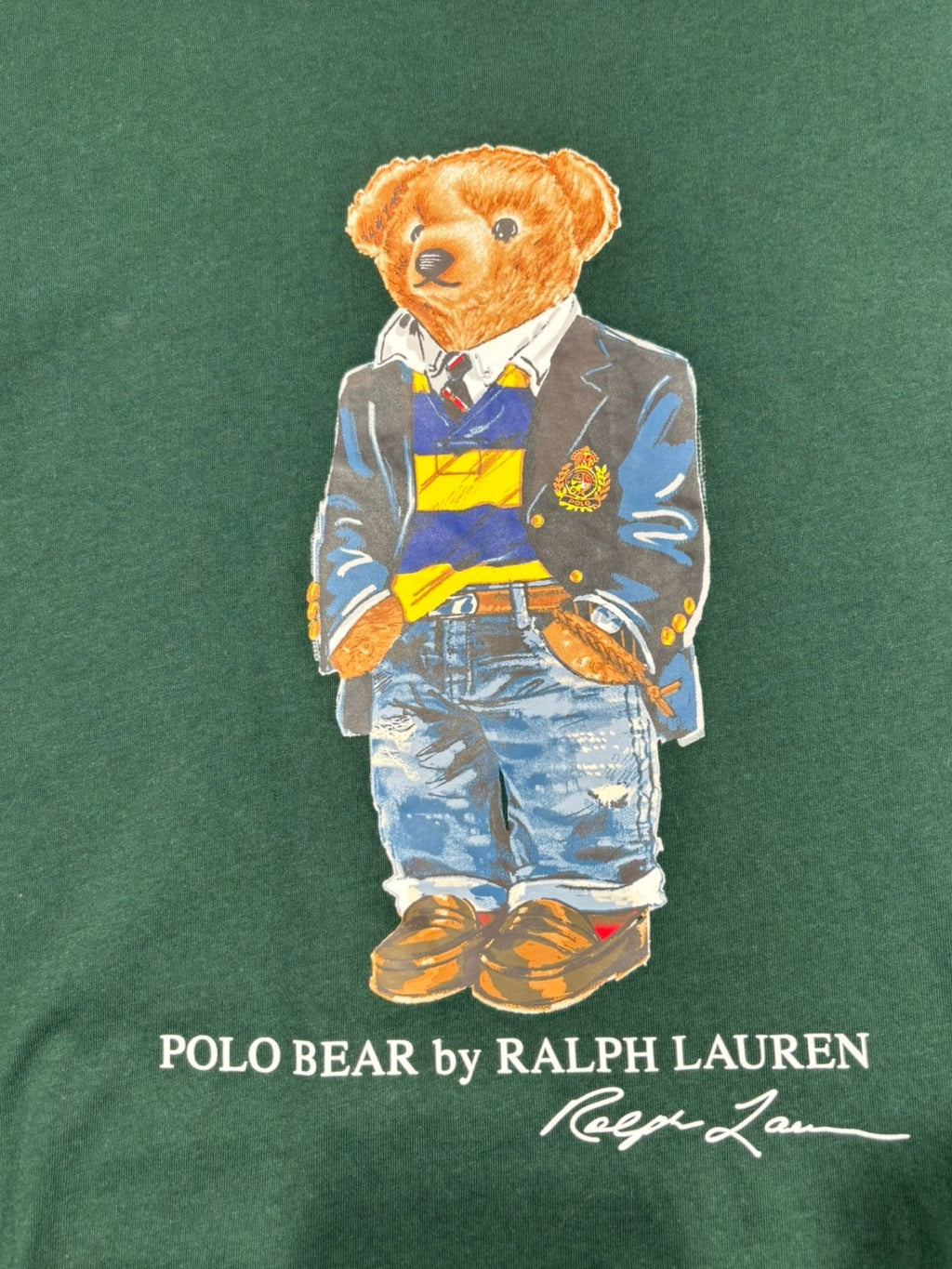 T-shirt Ralph Lauren Bear vert (S/M)
