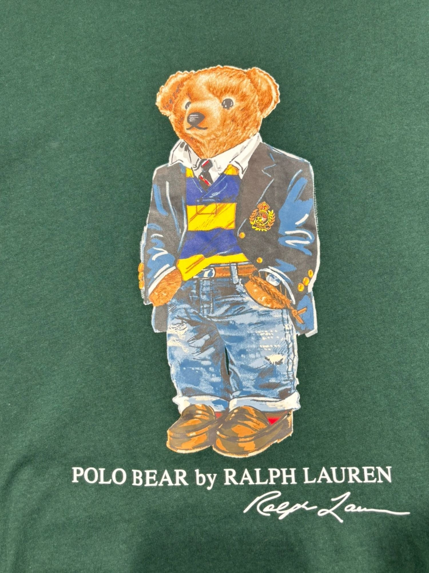 T-shirt Ralph Lauren Bear vert (S/M)