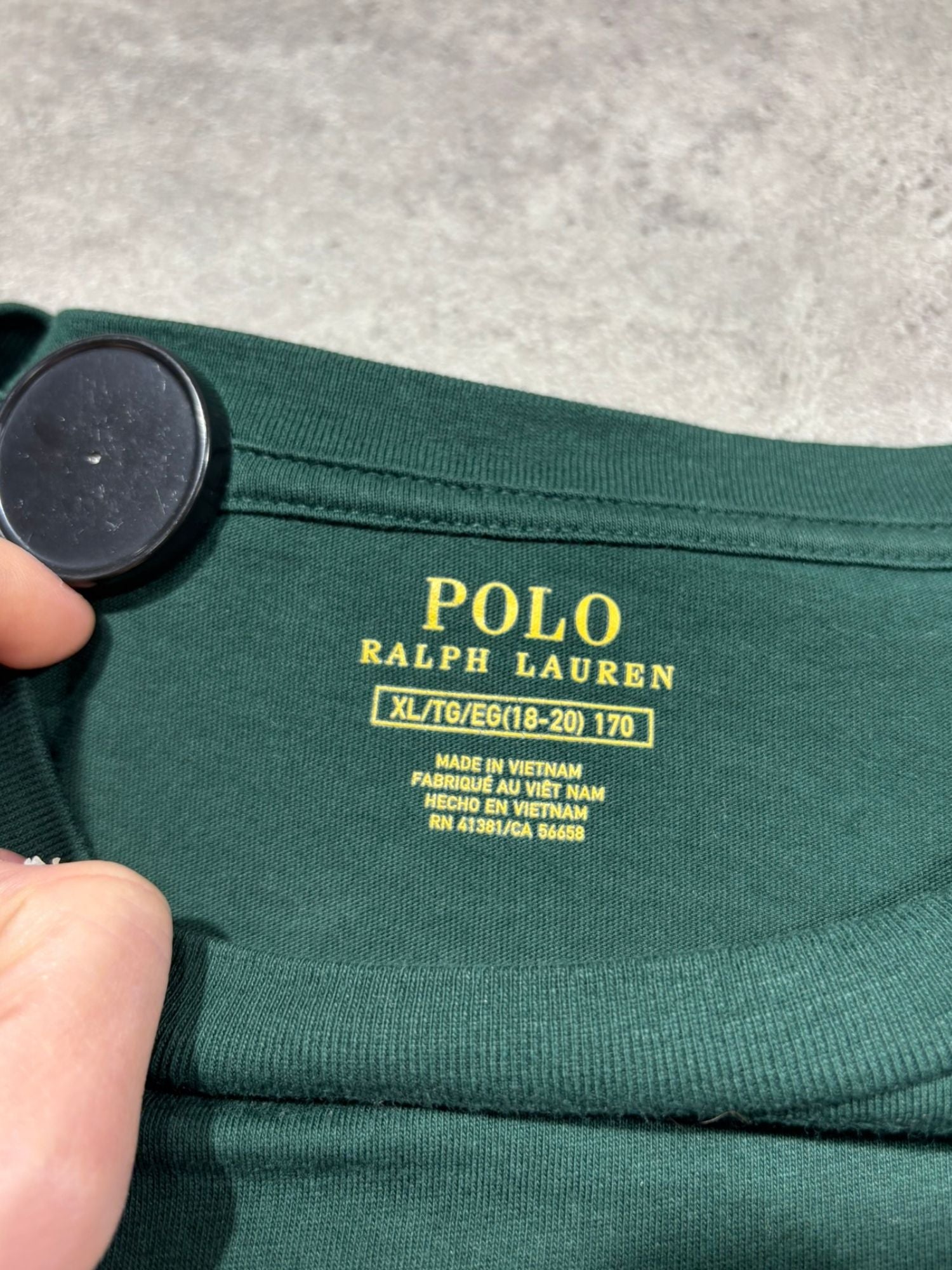T-shirt Ralph Lauren Bear vert (S/M)