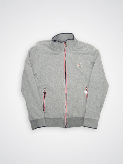 Sweat zippé gris à logo - Moncler