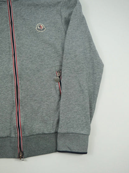 Sweat zippé gris à logo - Moncler