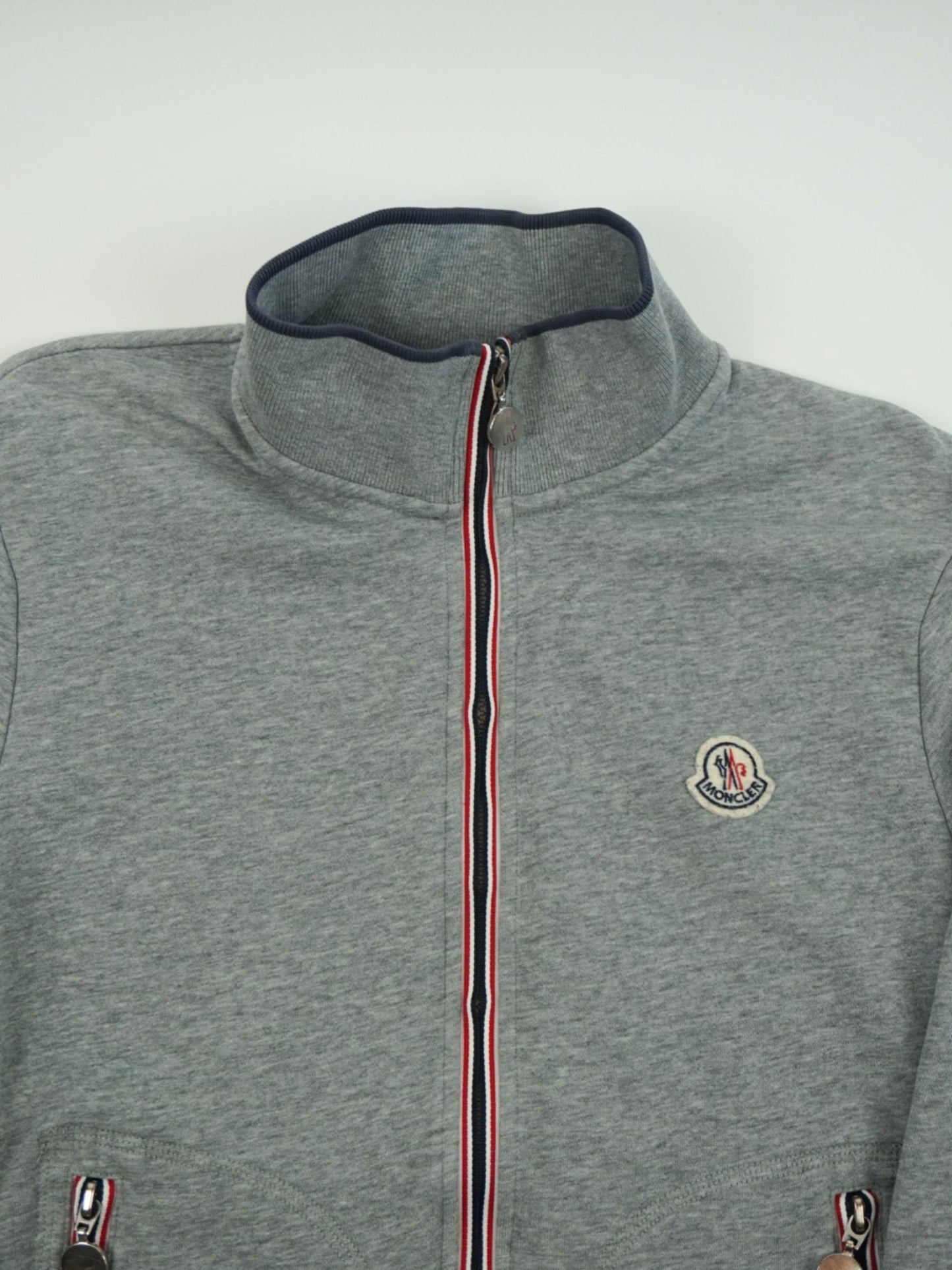 Sweat zippé gris à logo - Moncler